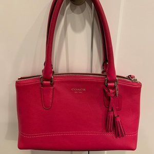Coach Pink Mini Handbag w tassle